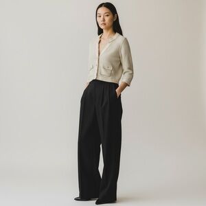 Banana Republic - Cream/Gold Button Front Sweater - L